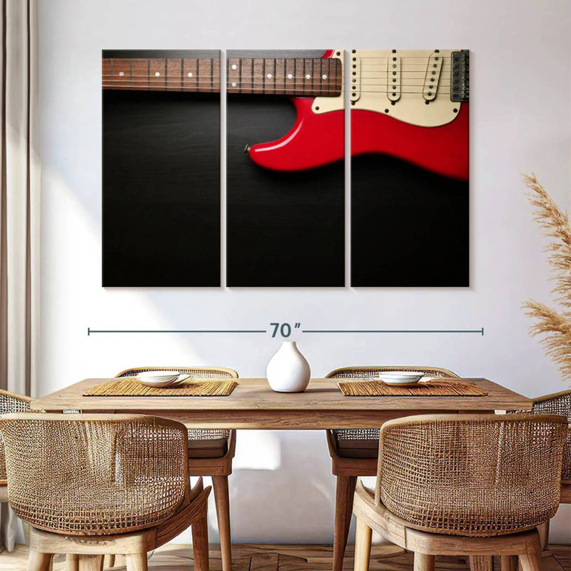 Guitare électrique Abarca Classic Red, H 42 po x l 65 po