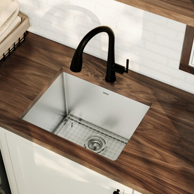 Elite 23'' L Undermount Single Bowl Stainless Steel Kitchen Sink