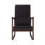 Chaise berçante en cuir synthétique et espresso Raina-720256318