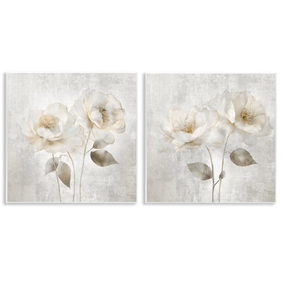 Ensemble de 2 plaques murales Soft Chic Roses, design par Irene Weisz