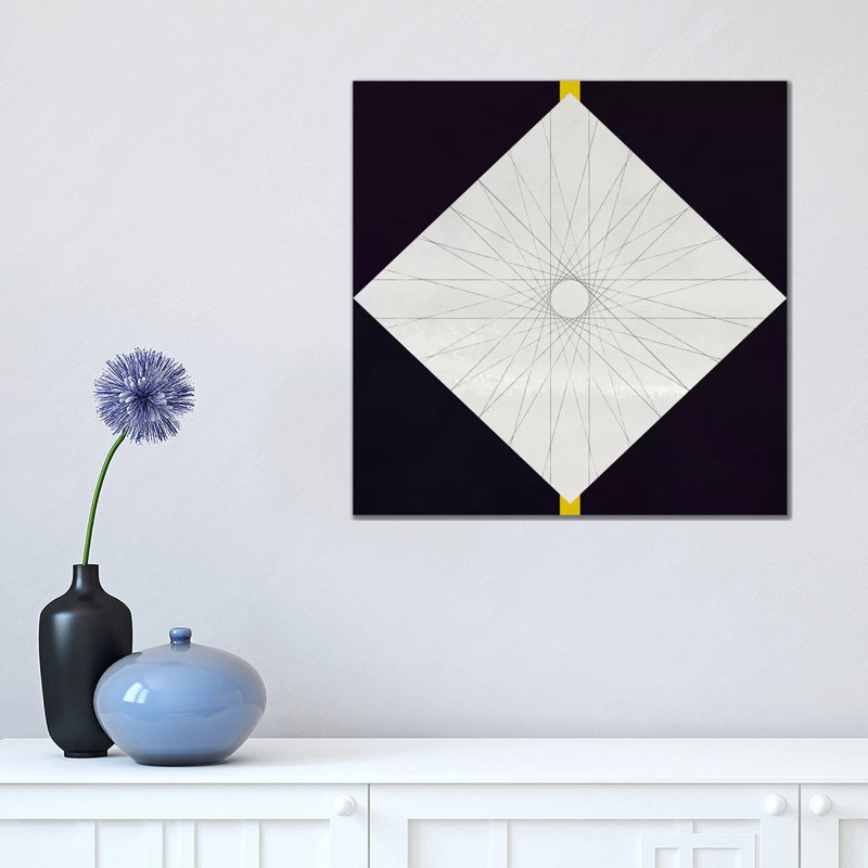 Geometric Pattern Concentric Circle - Wrapped Canvas Print, 45.72 cm H x 45.72 cm W
