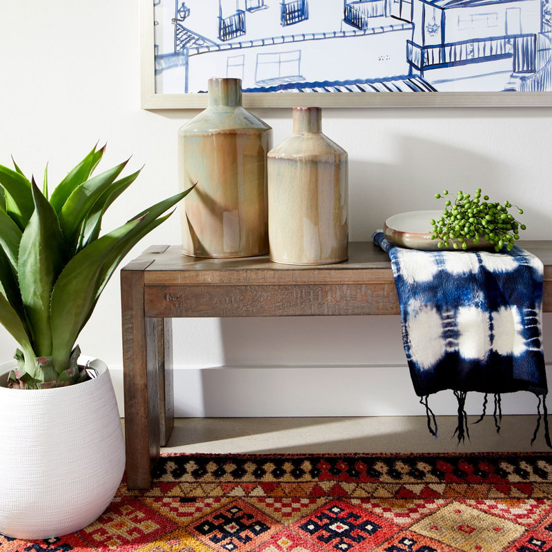 Marbled Dreams Ceramic / Porcelain Table Vase, 16" H x 8.75" W x 8.75" D