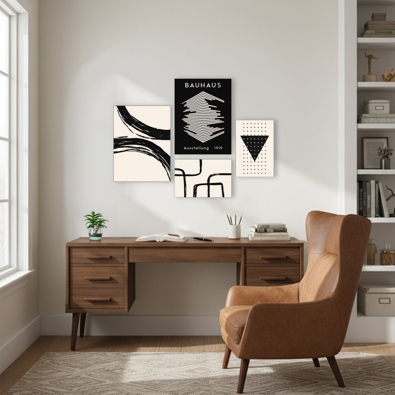 Bauhaus/Minimalist Abstract Gallery Wall Set.