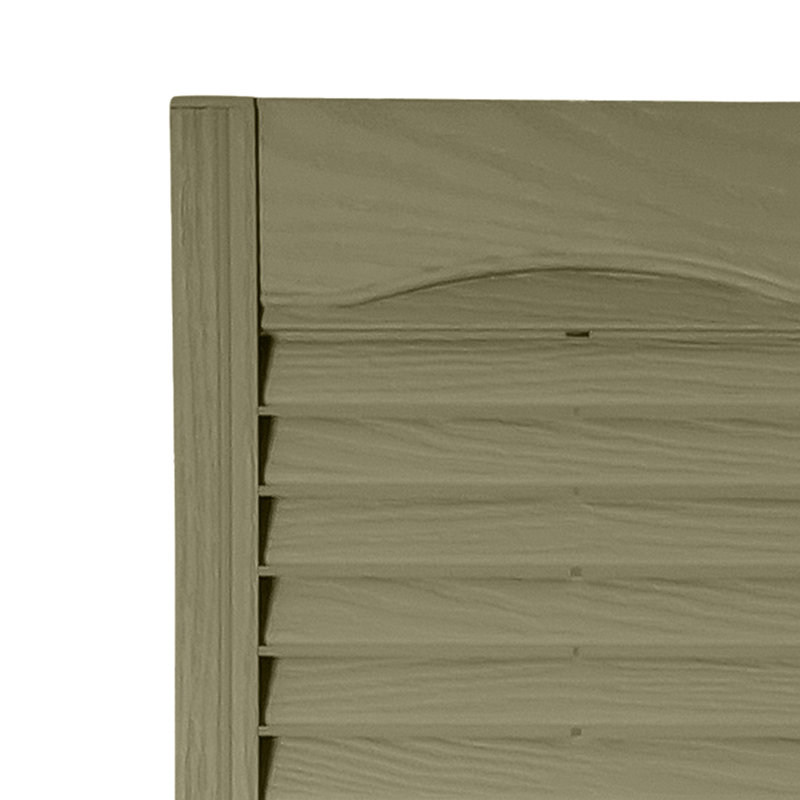 Custom Louvred Shutter with Cathedral Top, 80", Sage, 10"