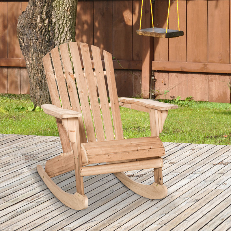 Chaise berçante Adirondack en bois Muskoka, Teck