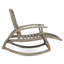 Chaise berçante grise avec résistance aux intempéries et repose-pieds extensible, repose-pieds en bois-118028834