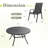 Ashville 6 Person Outdoor Round Patio Dining Set With Stackable Textilene Chairs-155836424