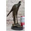 Figurine tromblée oiseau de proie sur base de marbre