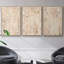 «Walnut Damask I», ensemble de 3 reproductions encadrées sur toile-97913450-97913440