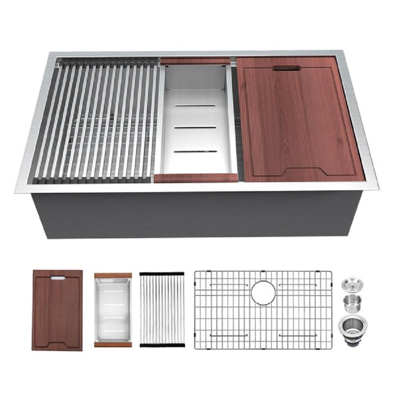 Undermount Kitchen Sink, 27" L x 19" W