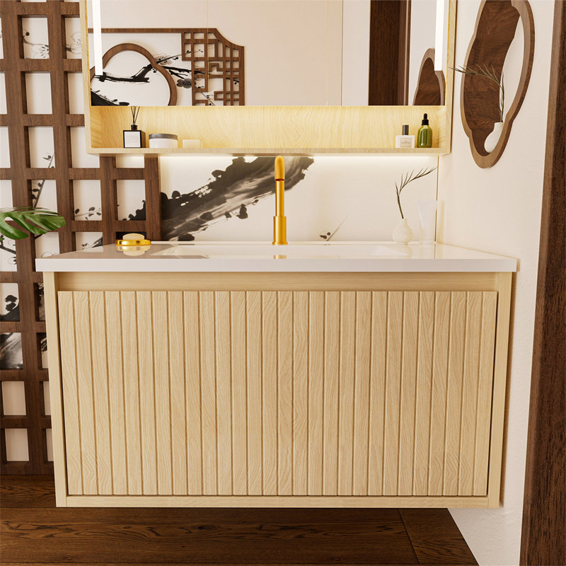 Armoire de meuble-lavabo 30 po sans lavabo en céramique, Oak