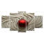 Ensemble de décorations murales rouges et blanches «Christmas Peppermint Swirl II»