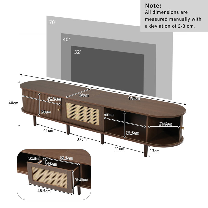 Unfinished TV Stand for TVs up to 58" with Fireplace Included