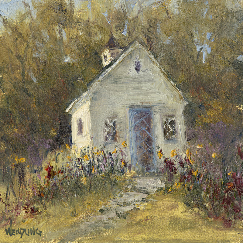 Sweet Cottage III by Marilyn Wendling - Wrapped Canvas Painting, 76cm H x 76cm W