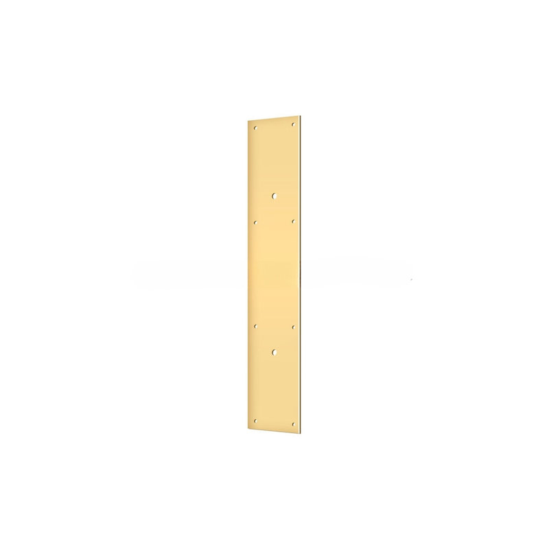 Deltana PPH3520CR003 Plaque de poussée 20 po pour poignée de porte 10 po en laiton poli PVD, PVD laiton poli