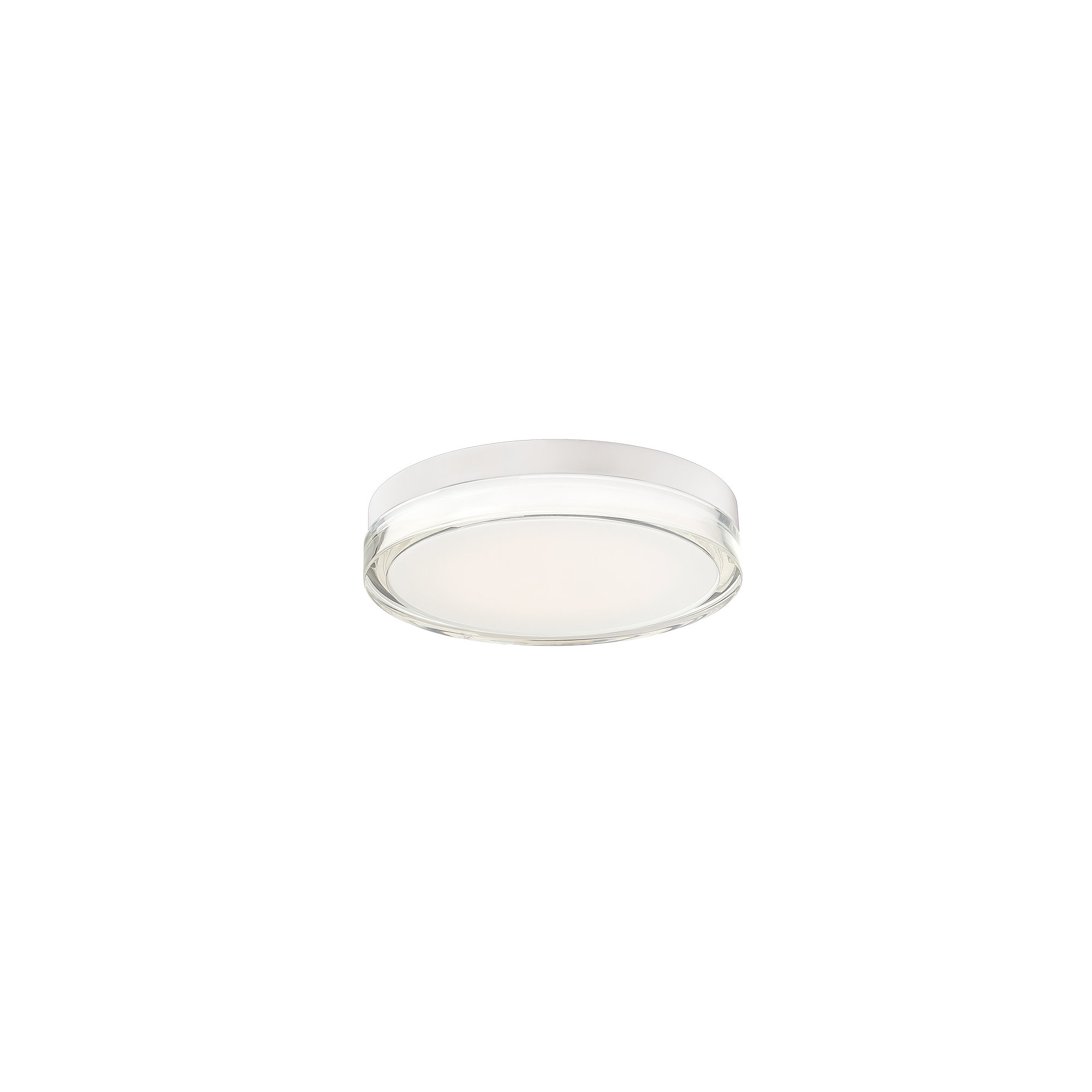 Pi LED Dimmable Round Flush Mount, 3000K, 2.5" H x 8.88" W x 8.88" D, Black