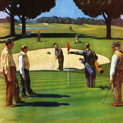 Sand Trap by John Falter - Wrapped Canvas Print