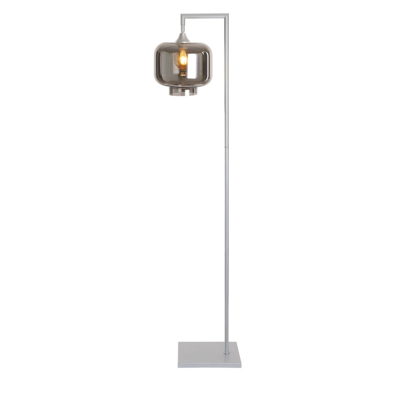 Aethan 155cm Task Floor Lamp, Smoke, Silver