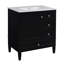 Meuble-lavabo 30 po avec lavabo en céramique, meuble-lavabo à 3 tiroirs-1797124051