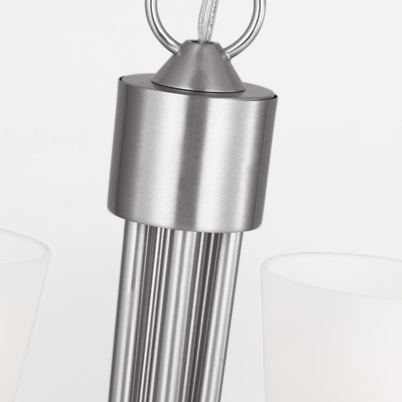 Lustre à cinq lumières Miles de Génération Lighting , H 17,375 po x l 21 po x P 21 po, 5 lumières, Nickel brossé
