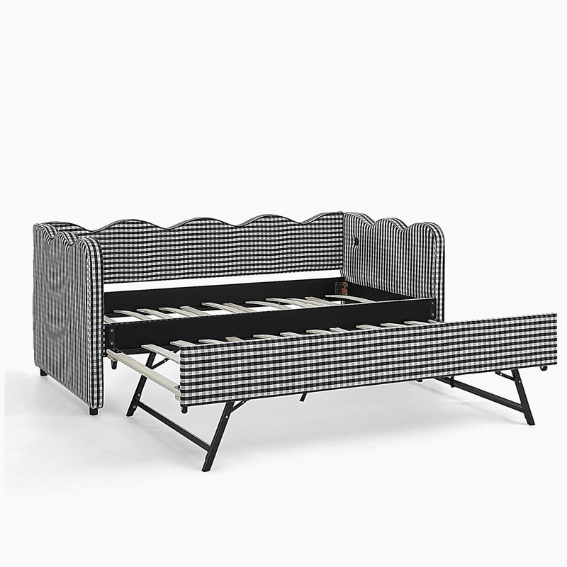 Lit de jour Cozy Gingham, Noir