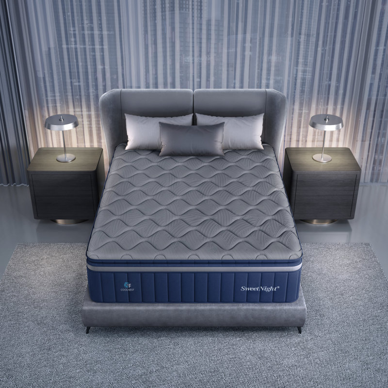 Sweetnight  14'' Cooling Hybrid Mattress with Memory Foam & Pillow Top, Queen, 14"