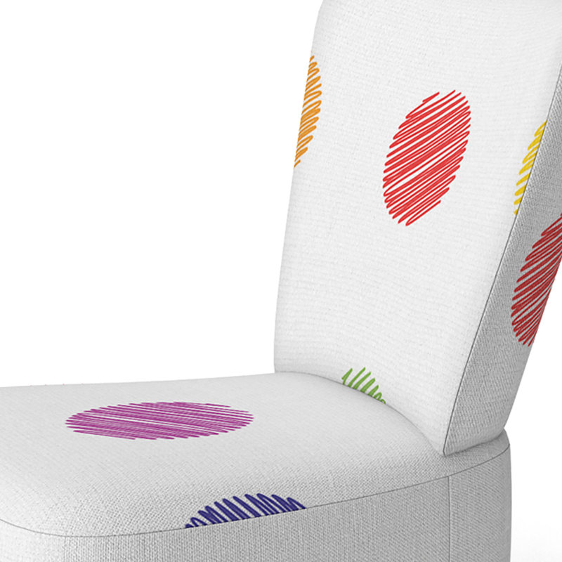 Chaise d'appoint rembourrée multicolore