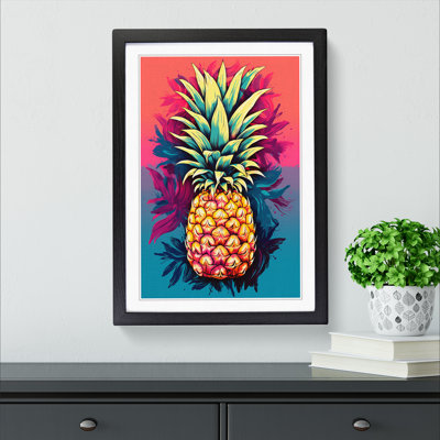 Pineapple Colour Field No.2 1 Piece Single Picture Frame Wall Art