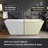 66" x 30" Freestanding Soaking Acrylic Bathtub