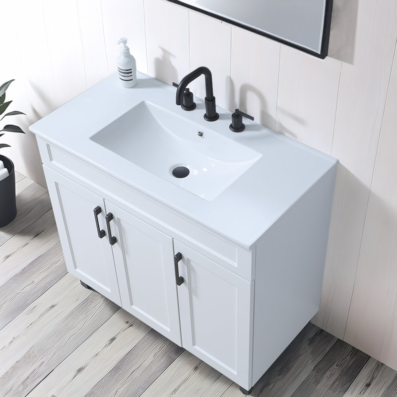 Ensemble de meuble-lavabo simple blanc 36 po