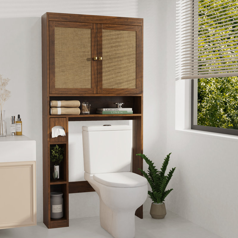 Armoire de rangement au-dessus de la toilette Chahat, Chêne jaune