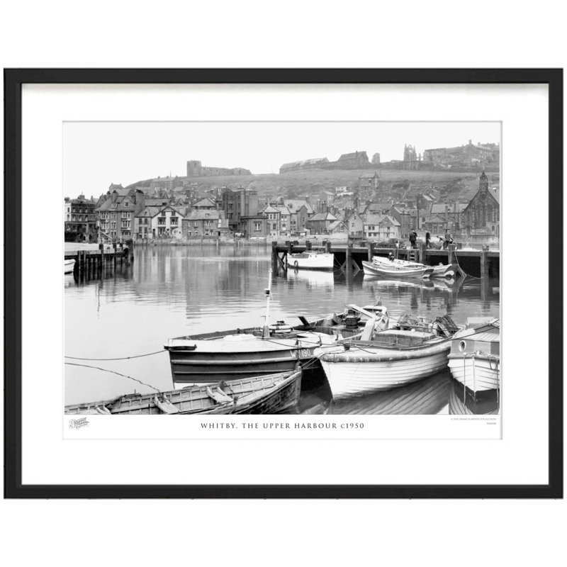 Whitby, The Upper Harbour C1950 by Francis Frith - Single Picture Frame Print, 60cm H x 80cm W x 2.3cm D