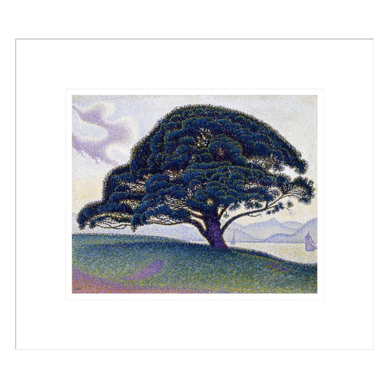 «The Bonaventure Pine» par Paul Signac - Estampe numérique encadrée, H 13,75 po x l 15,65 po