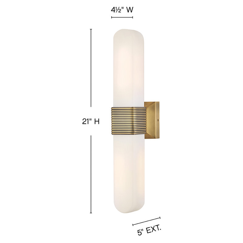 Cotes 1 - Light Bath Sconce by Lisa McDennon, Lacquered Brass