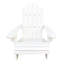 Chaise d'extérieur blanc en bois Populus - Polyvalent et confortable, facile à assembler, avec une capacité de poids de 110 lb-1631573284