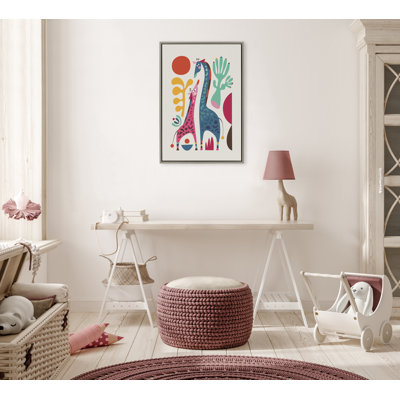 Girafe Love par Rachel Lee 3 Birdies Studio, reproduction d'art sur toile encadrée