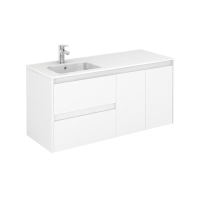 Ambra 48"" Wall-Mounted Single Bathroom Vanity Set -  WS Bath Collections, Ambra 120L WG