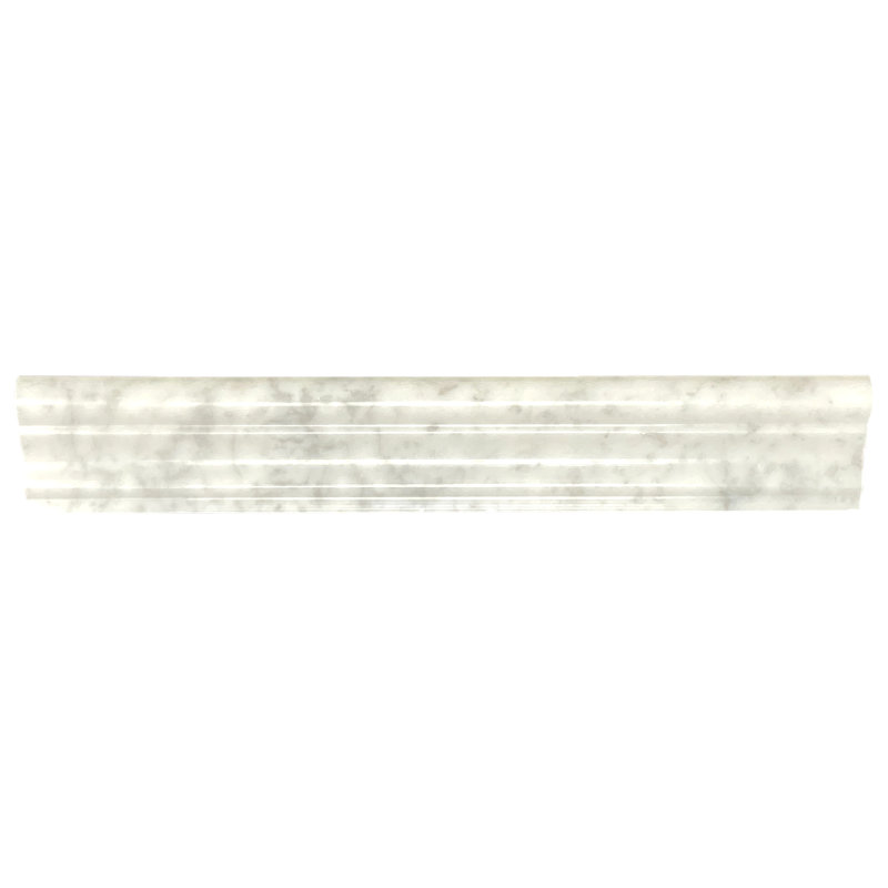 Carrara 12 in. L x 2 in. W Marble Chair Rail Tile Trim