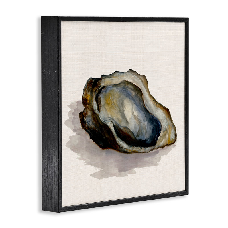  Huître sur giclée encadrée par Jacob Q, Giclée encadrée noir minuit, H 12 po x l 12 po