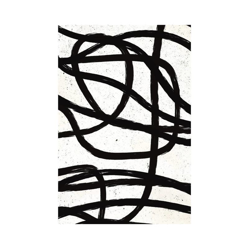 Scandi Minimal Marker Japandi II - Wrapped Canvas Painting - Wrapped Canvas Painting, 20.32 cm H x 30.48 cm W