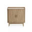 Armoire d'appoint en chêne 31,5 po avec portes tambour rondes