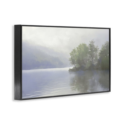 «Misty Morning Lake Landscape», dessin de Gina Kelly