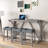 Huriye 4 Pieces Rectangular Bar Dining Table Set with Power Outlet,-2135148857-2082292950