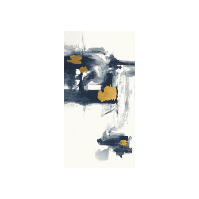 Gold Dot I Painting by Sara Brown, Gild Gold, 59" H x 30" W x 1.5" D