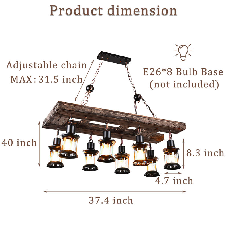 Agaran 8 - Light Dimmable Geometric Chandelier