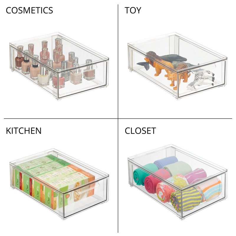 Stackable Storage Drawer - Pull-Out Sliding Storage Drawer for Kitchen or Pantry Organization