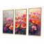 Champs de fleurs roses et orange bouton d'or 3 "pièces-107169808-107169809