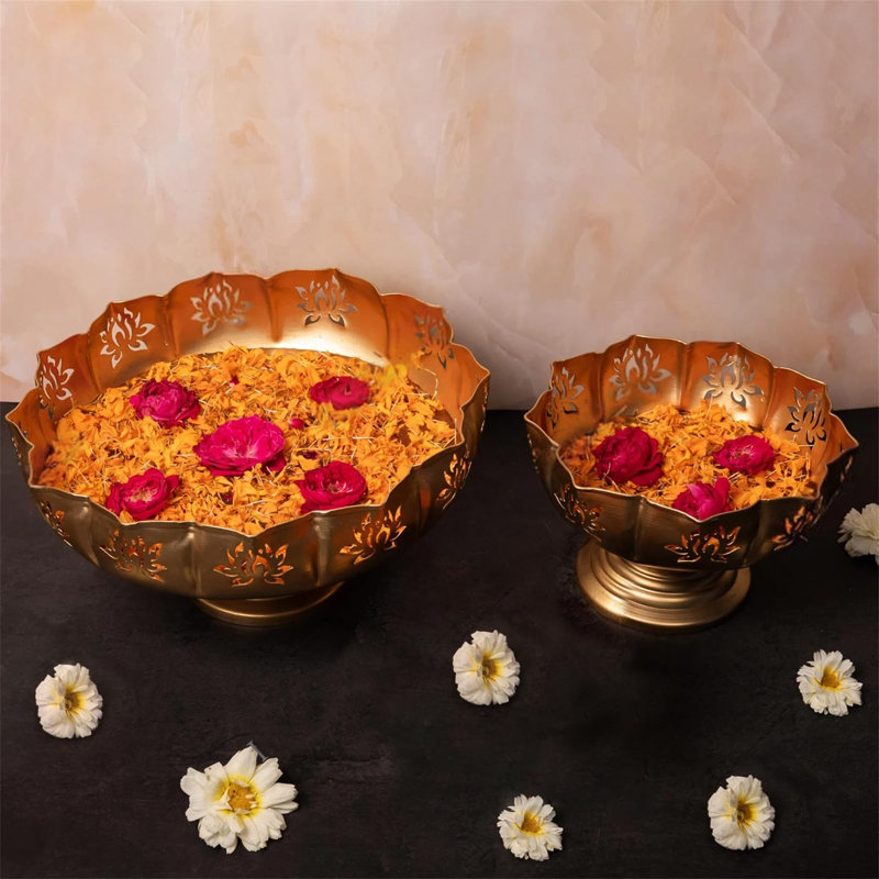 2 Piece Metal Tabletop Votive Holder Set