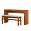 Ensemble de table de bar cannelée à hauteur de comptoir pour 2 personnes, table de salle à manger avec tabouret rembourré en tissu avec pieds en bois massif, table de salle à manger derrière le canapé pour le petit déjeuner-367358778