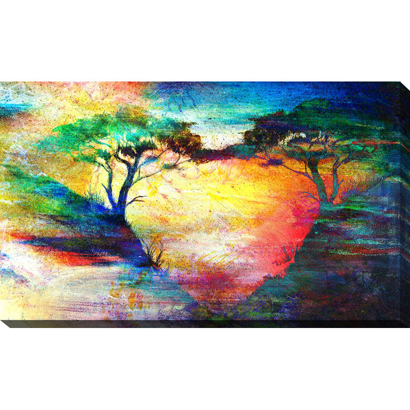« couleur trees », reproduction d’art sur toile tendue, H 24 po x l 40 po x P 1 po